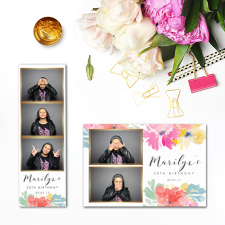Water Flowers Photobooth Template