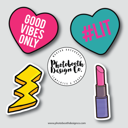good vibes photobooth props